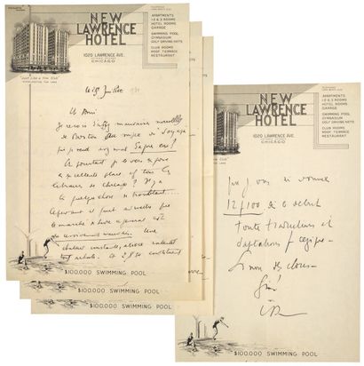 CÉLINE Louis-Ferdinand.
3 AUTOGRAPH LETTERS...