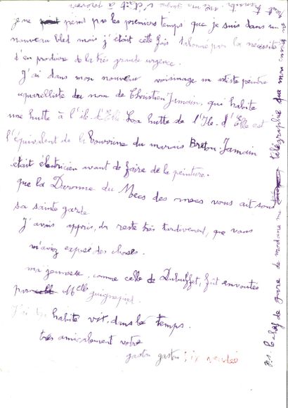 CHAISSAC Gaston.
3 LETTRES AUTOGRAPHES SIGNÉES...