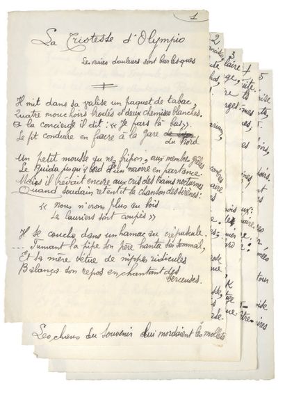 DESNOS Robert.
LA TRISTESSE D'OLYMPIO. Les...