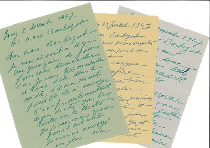 ARTAUD Antonin.
3 AUTOGRAPH LETTERS SIGNED...