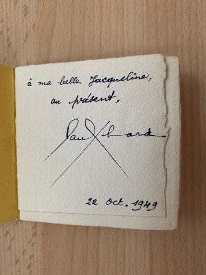 ELUARD Paul.
JE L'AIME ELLE M'AIMAIT. Alès,...