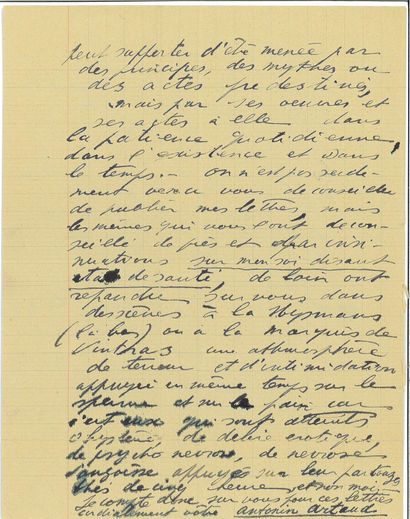 ARTAUD Antonin.
AUTOGRAPH LETTER SIGNED to...