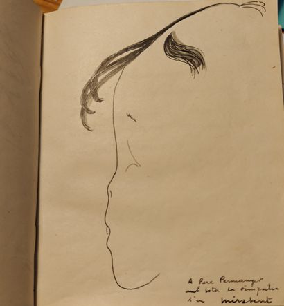 PEDRO PERMANYER'S GUEST BOOK. ORIGINAL DRAWINGS,...