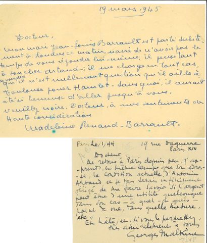 [ARTAUD]. DENOËL Robert. DUBUFFET Jean. LEIRIS...