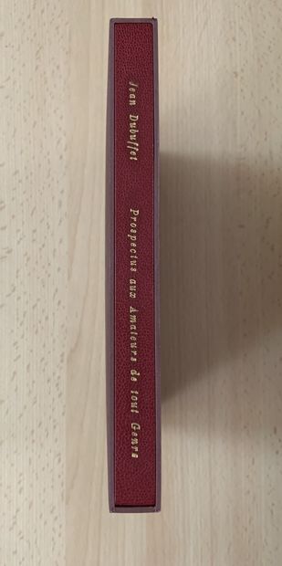 DUBUFFET Jean.
PROSPECTUS FOR ENTHUSIASTS...