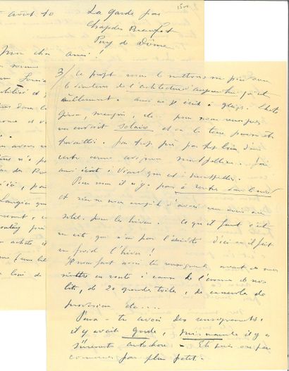 DELAUNAY Robert.
LETTRE AUTOGRAPHE SIGNÉE...