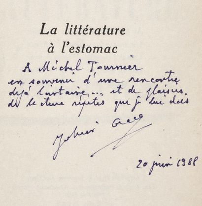 GRACQ Julien.
LITERATURE IN THE STOMACH....
