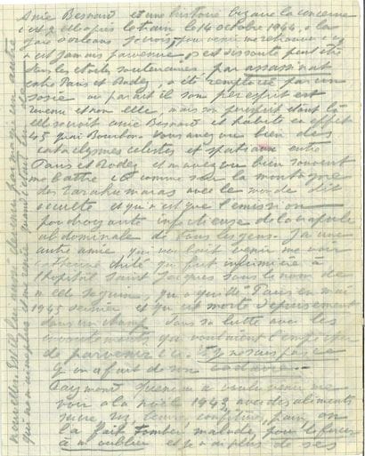 ARTAUD Antonin.
AUTOGRAPHIC LETTER SIGNED...