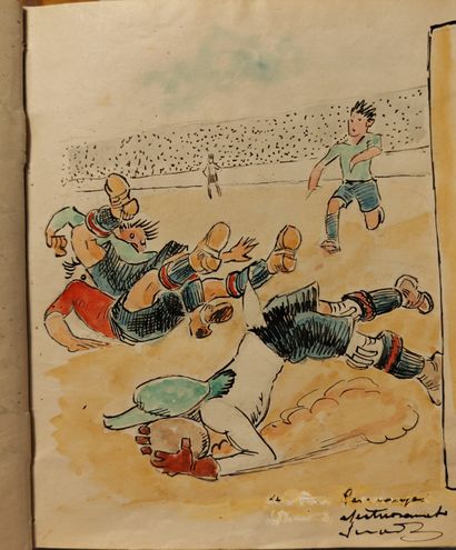 PEDRO PERMANYER'S GUEST BOOK. ORIGINAL DRAWINGS,...