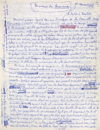 LEIRIS Michel.
PANORAMA DU PANORAMA. AUTOGRAPH...