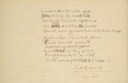APOLLINAIRE Guillaume.
LA MÉSANGE [ENTENDS...