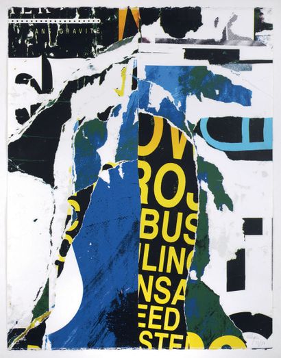 VILLEGLÉ Jacques.
WITHOUT GRAVITY. LITHOGRAPH...