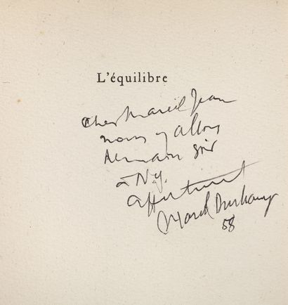 DUCHAMP Marcel. PICABIA Francis.
L'ÉQUILIBRE....
