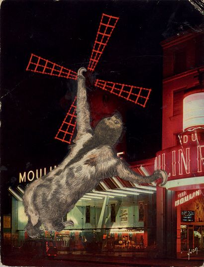 PRÉVERT Jacques.
ORIGINAL COLLAGE SIGNED...