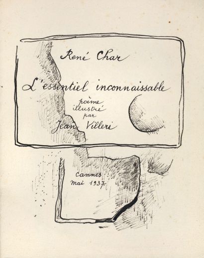CHAR René.
L'ESSENTIEL INCONNAISSABLE. POÈME...