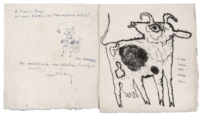 DUBUFFET Jean. FRÉNAUD André.
BLUE COW IN...