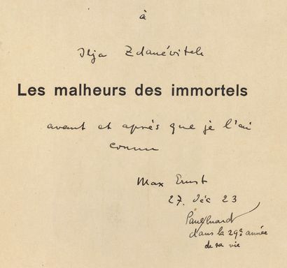 ERNST Max. ELUARD Paul.
LES MALHEURS DES...