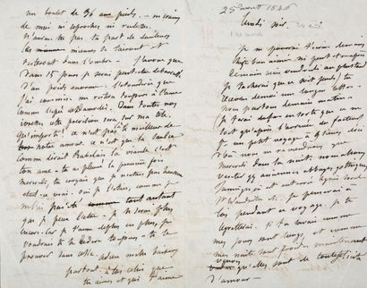 FLAUBERT Gustave.
AUTOGRAPH LETTER TO Louise...