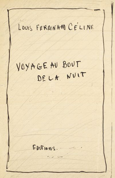 CÉLINE Louis-Ferdinand.
ORIGINAL DRAWING...