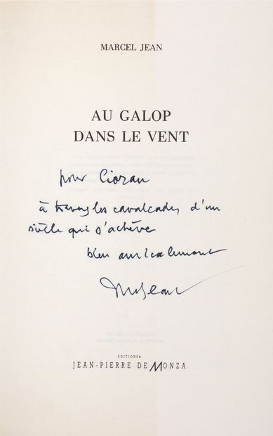 JEAN Marcel.
GALLOPING IN THE WIND. Éditions...