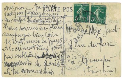 Braque Georges.
AUTOGRAPHIC POSTCARD SIGNED...