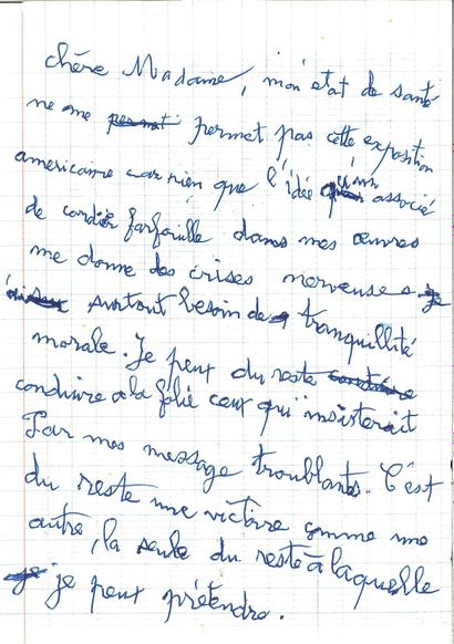 CHAISSAC Gaston.
2 LETTRES AUTOGRAPHES SIGNÉES...