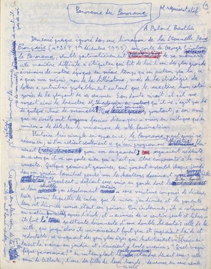 LEIRIS Michel.
PANORAMA DU PANORAMA. AUTOGRAPH...