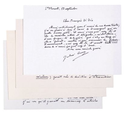 GRACQ Julien.
6 SIGNED AUTOGRAPH LETTERS...