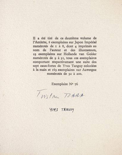 TZARA Tristan. ERNST Max. TANGUY Yves. MIRÓ...