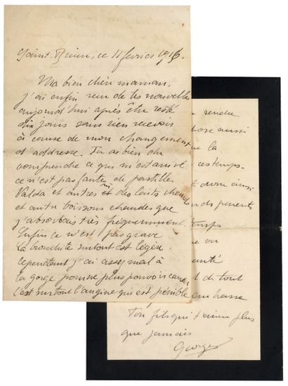 BATAILLE Georges.
3 AUTOGRAPH LETTERS SIGNED...