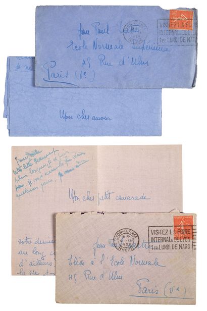 [SARTRE]. MASSON Germaine.
12 AUTOGRAPH LETTERS...