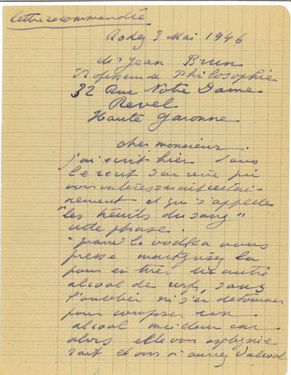 ARTAUD Antonin.
AUTOGRAPHIC LETTER SIGNED...