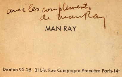 MAN RAY.
PIPE IN HAND. ORIGINAL PHOTOGRAPH....