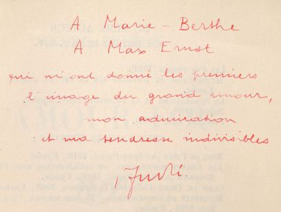 BRETON André.
L'AMOUR FOU. Paris, Gallimard,...