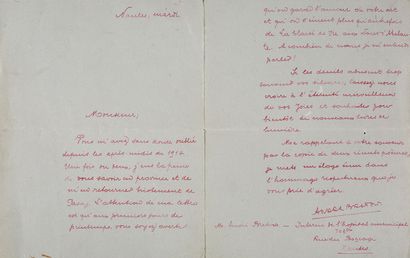 BRETON André.
AUTOGRAPH LETTER SIGNED to...