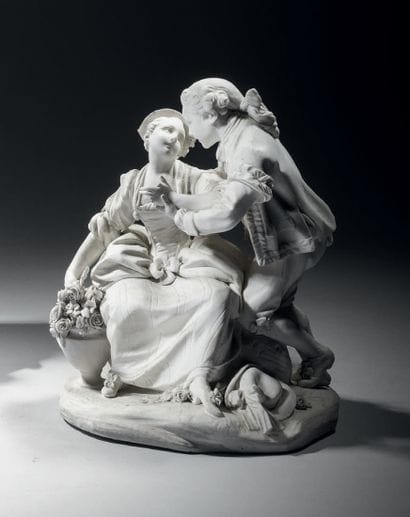 Sèvres
Two soft porcelain cookie groups representing...