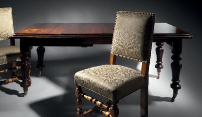 Large dining table in mahogany, mahogany...