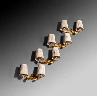 Jules LELEU (1883-1961)
Pair of two-light...