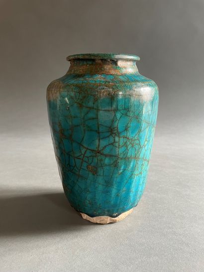 Perse
Cylindrical ceramic vase with cracked...