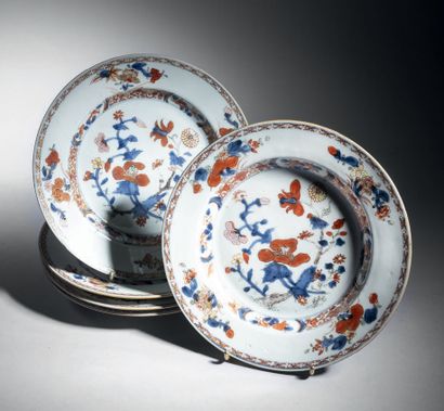 Chine
Suite of five porcelain plates with...