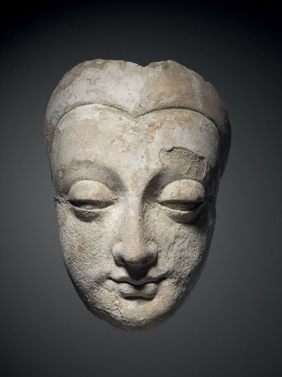 Buddha mask, ancient Gandhara region, Pakistan,...