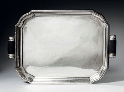 LAPPARRA
Large Art Deco silver-plated serving...