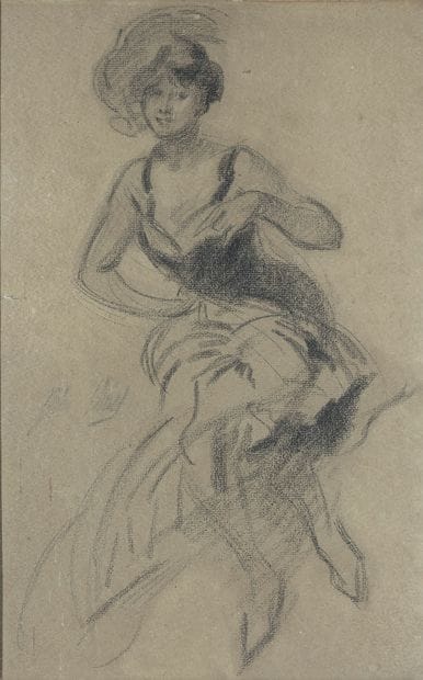 Jules CHÉRET (1836-1932)
Elegant
Charcoal...