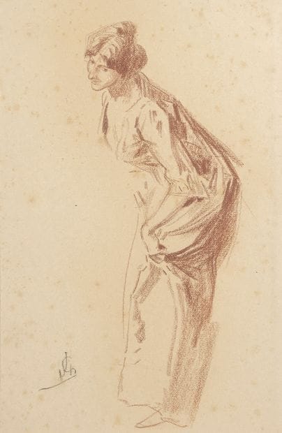 Jules CHÉRET (1836-1932)
Leaning Woman
Red...