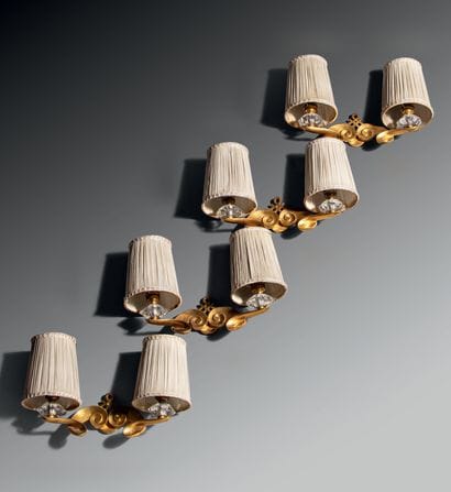 Jules LELEU (1883-1961)
Suite of four ormolu...