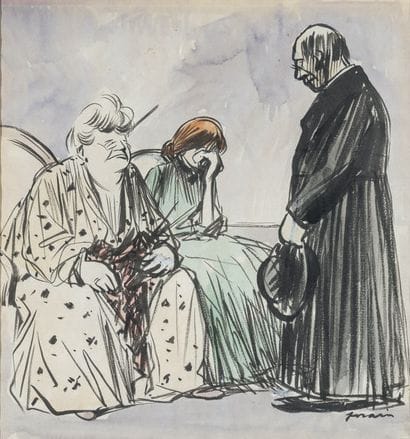 Jean-Louis FORAIN (1852-1931)
The confession
Watercolor,...