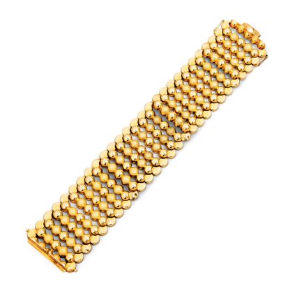 Bracelet manchette en or 750°/°° à maillons...