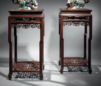 Two sellettes, China, late 19th-early 20th...