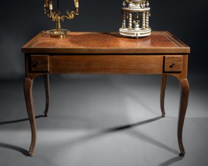 Natural wood tric trac table. Cambered legs....