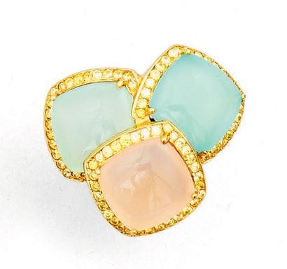 MAGIE
Bague moderniste en or 750°/°° sertie...